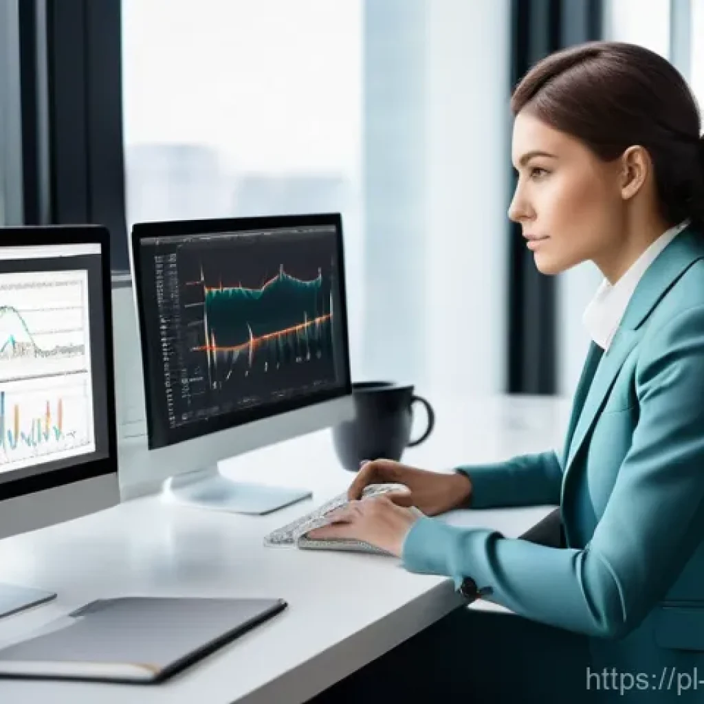 데이터 분석가의 커리어 로드맵 - **Prompt 1: Focused Data Analyst in a Modern Office**
    A professional young woman, in her late 20...